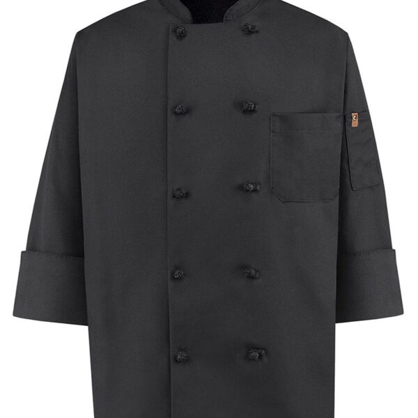 Black Knot Button Chef Coat Thumbnail