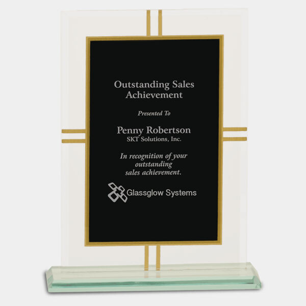 8 1/2" Contemporary Glass 4-Point Award Thumbnail
