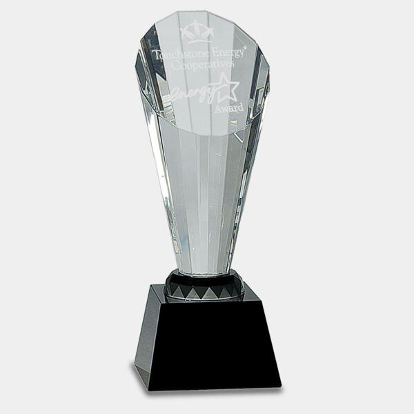 10" Crystal Faceted Rising Spire on Base Thumbnail