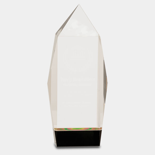 8 3/4" Crystal Facet Rectangle on Base Thumbnail
