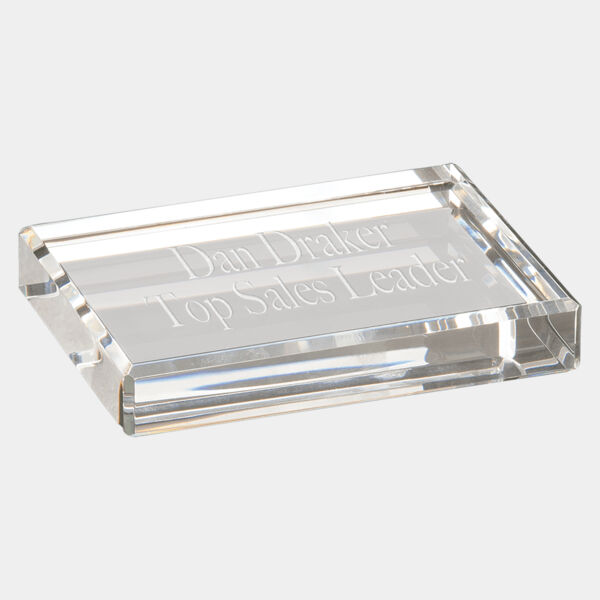 4" x 3" Crystal Rectangle Paperweight Thumbnail