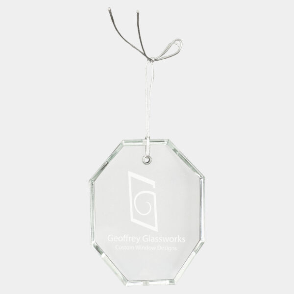 3 1/2" Crystal Octagon Ornament Thumbnail