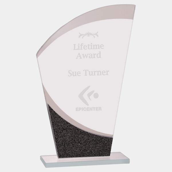 7 1/4" Wave Designer Glass Award Thumbnail