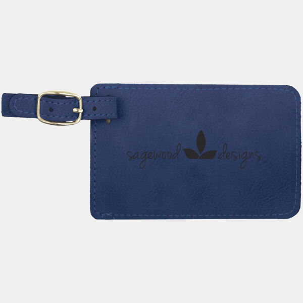 4 1/4" x 2 3/4" / Laserable Leatherette Luggage Tag Thumbnail