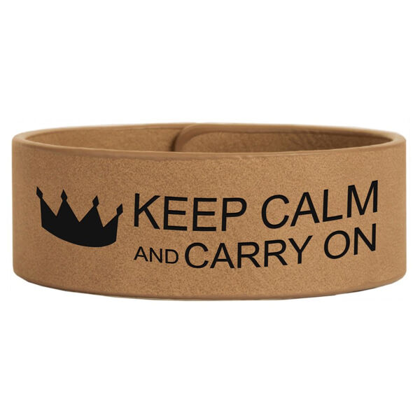 9 1/2" x 1" Laserable Leatherette Cuff Bracelet Thumbnail