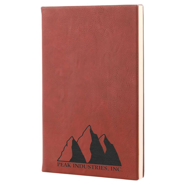 5 1/4" x 8 1/4" Rose Laserable Leatherette Journal with Lined Notepad Thumbnail