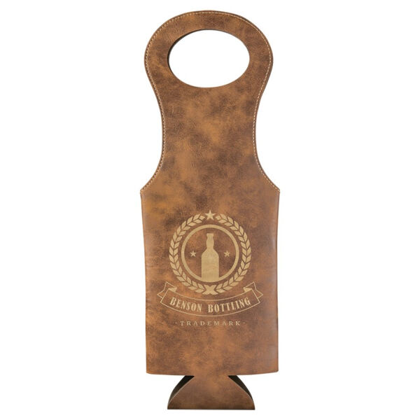 Rustic/ Laserable Leatherette Wine Bag Thumbnail