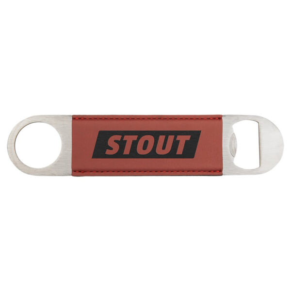 1 1/2" x 7" Rose Laserable Leatherette Bottle Opener Thumbnail