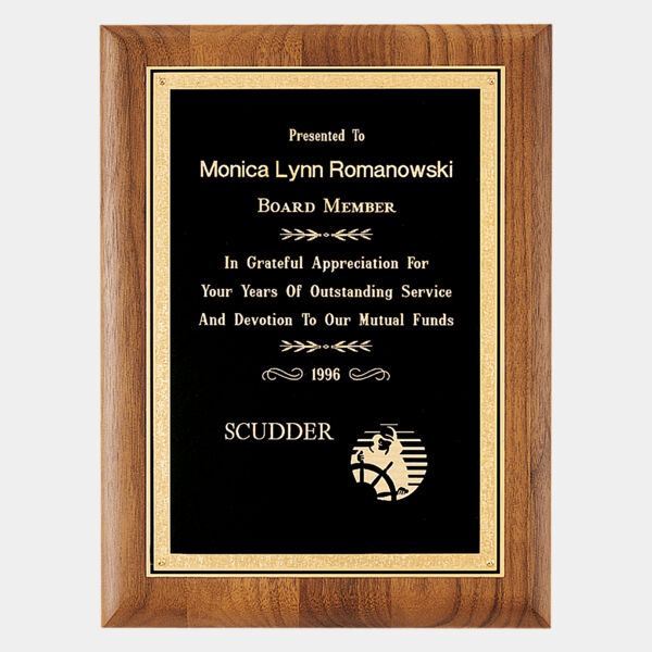 9" x 12" Coventry Series American Plaque with Florentine Border Textured LaserFX Plate Thumbnail