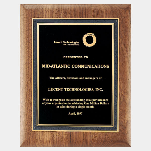 8" x 10 1/2" American Plaque with Florentine Border Textured LaserFX Plate Thumbnail