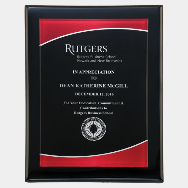 7" x 9" Airflyte Piano Finish Plaque with Border Acrylic Plate Thumbnail