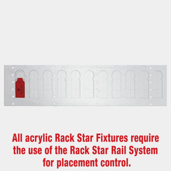2 3/4" x 1 1/4" Rectangle Keychain Rack Star Fixture Thumbnail