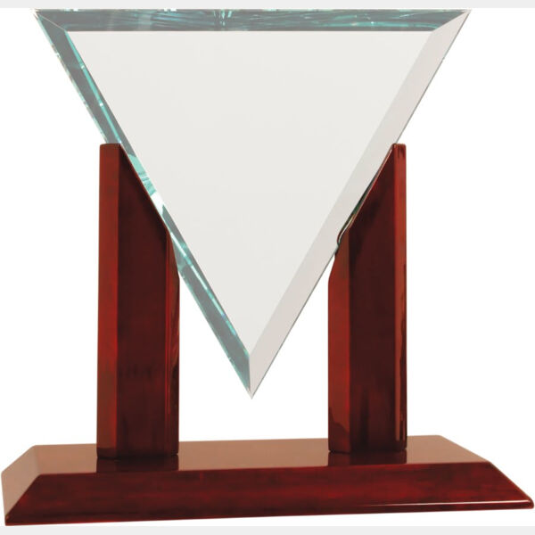 9" x 9" x 9" Diamond Triangle Jade Glass Replacement Blank Thumbnail
