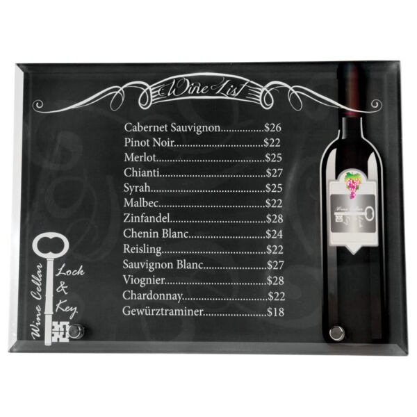10" x 7" Sublimatable Horizontal Glass with 2 Pins Thumbnail