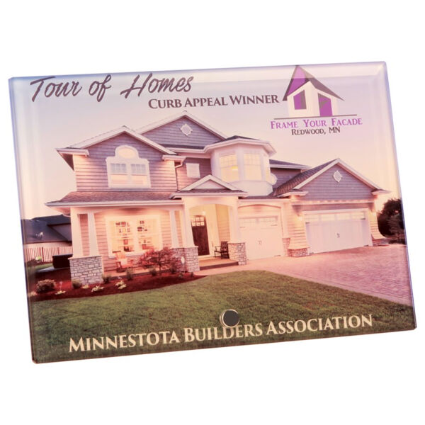 7" x 5" Sublimatable Horizontal Glass with 1 Pin Thumbnail