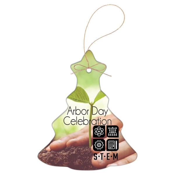 3 1/4" Sublimatable Christmas Tree Ceramic Ornament Thumbnail