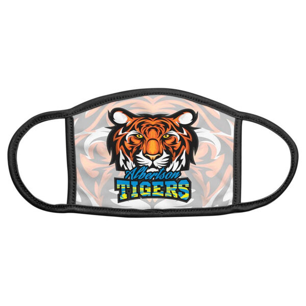 6" x 5" Medium Sublimatable Face Mask with Trim & Ear Loops Thumbnail