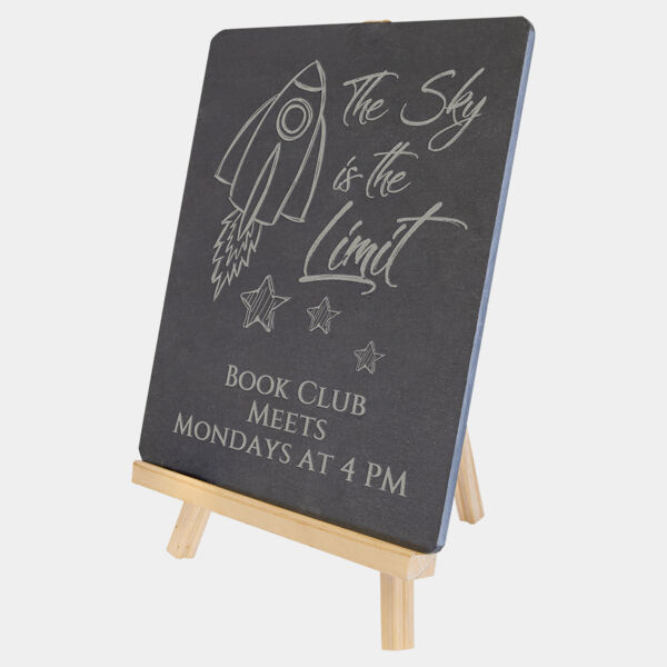 8 1/4" x 9 1/2" Wood/Slate Easel Thumbnail