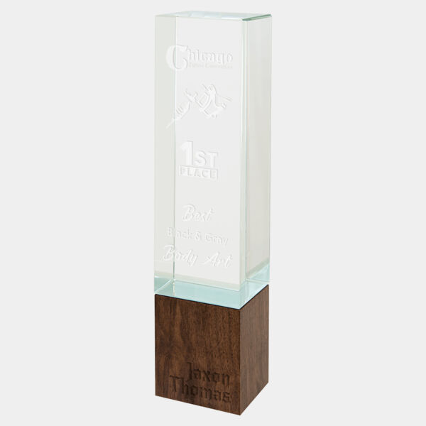 9 3/4" Rectangle Sierra Glass with Base Thumbnail