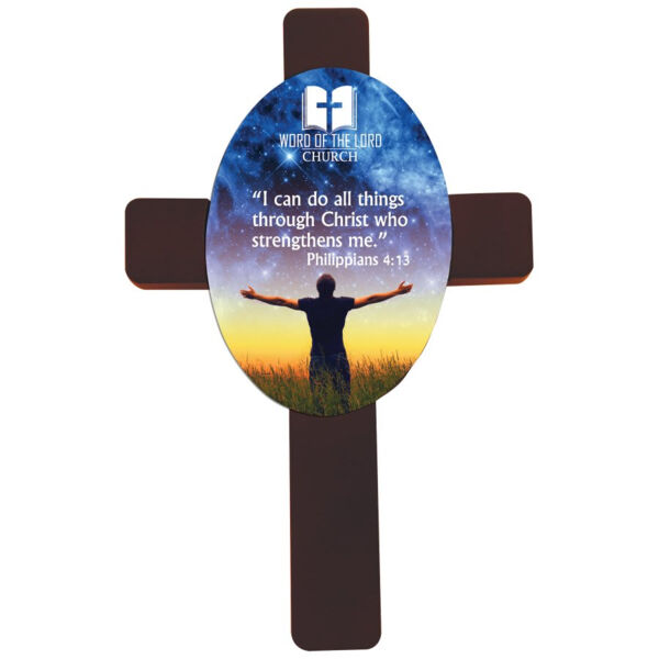 7" x 11" Unisub Cross with Sublimatable Hardboard Oval Insert Thumbnail