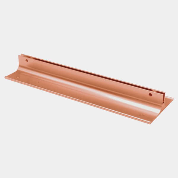 8", Polished , Kota Pro Aluminum Corridor Bracket, Fits 1/8" Thick Plastic Insert Thumbnail