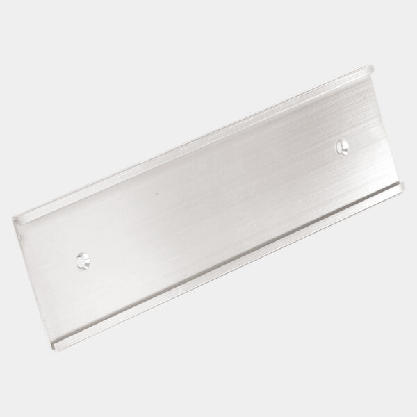 2" x 12", Shiny , Kota Pro Aluminum Wall Bracket with Mounting Holes, Fits 1/16" Thick Plastic Insert Thumbnail