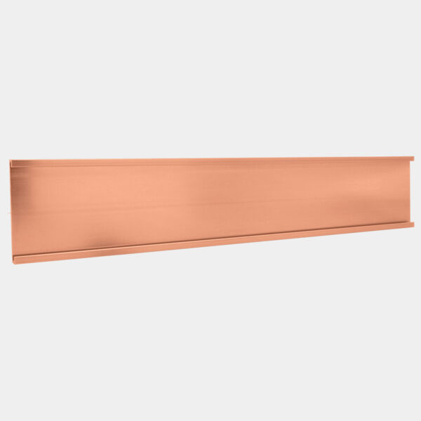 1 1/2" x 6", Polished , Kota Pro Aluminum Wall Bracket without Mounting Holes, Fits 1/16" Thick Plastic Insert Thumbnail