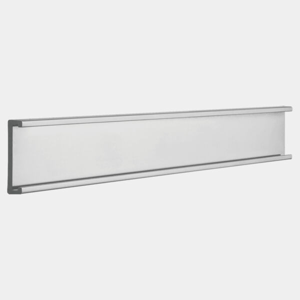 1" x 6", Satin , Kota Pro Aluminum Wall Bracket without Mounting Holes, Fits 1/16" Thick Plastic Insert Thumbnail