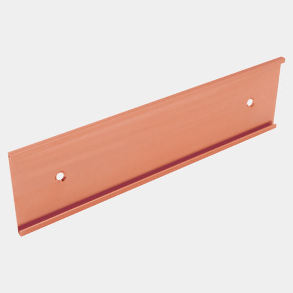 2" x 12", Polished , Kota Pro Aluminum Wall Bracket with Mounting Holes, Fits 1/16" Thick Plastic Insert Thumbnail