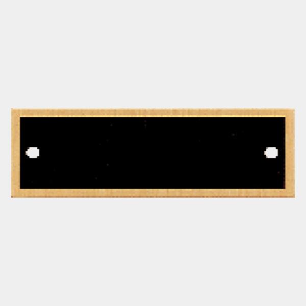 1" x 3 1/4" Plate with Border and Two Holes Thumbnail