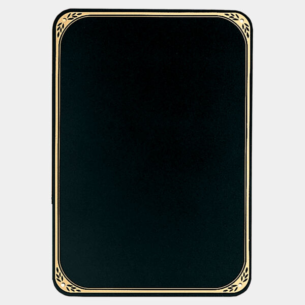 3 3/4" x 5 3/4" Brass Plate with Four Holes, Rounded Corners and Border Thumbnail