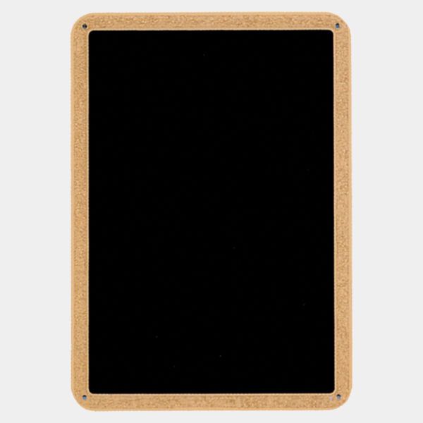 6" x 8 1/2" Brass Plated Steel Textured Plate with Rounded Corners, Border and Four Holes (Fits P1614) Thumbnail
