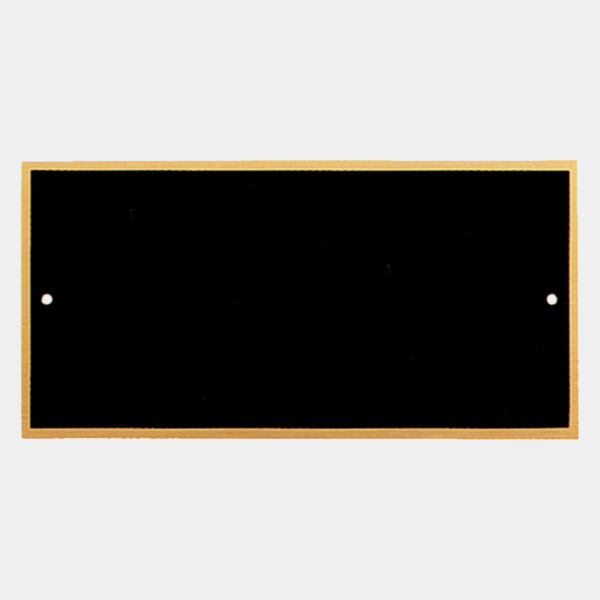 3" x 12" Laserable Brass Plate with Border and 2 Holes Thumbnail