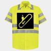 Men's High Visibility Safety Short Sleeve Work Shirt Thumbnail