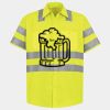 Men's High Visibility Safety Short Sleeve Work Shirt Thumbnail