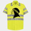 Men's High Visibility Safety Short Sleeve Work Shirt Thumbnail