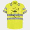 Men's High Visibility Safety Short Sleeve Work Shirt Thumbnail