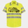 Men's High Visibility Safety Short Sleeve Work Shirt Thumbnail