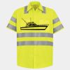 Men's High Visibility Safety Short Sleeve Work Shirt Thumbnail