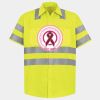Men's High Visibility Safety Short Sleeve Work Shirt Thumbnail