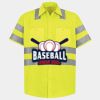 Men's High Visibility Safety Short Sleeve Work Shirt Thumbnail