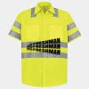 Men's High Visibility Safety Short Sleeve Work Shirt Thumbnail