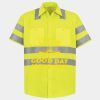 Men's High Visibility Safety Short Sleeve Work Shirt Thumbnail