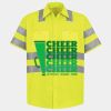 Men's High Visibility Safety Short Sleeve Work Shirt Thumbnail
