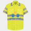 Men's High Visibility Safety Short Sleeve Work Shirt Thumbnail
