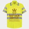 Men's High Visibility Safety Short Sleeve Work Shirt Thumbnail
