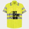 Men's High Visibility Safety Short Sleeve Work Shirt Thumbnail