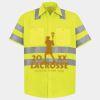 Men's High Visibility Safety Short Sleeve Work Shirt Thumbnail