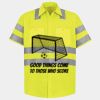 Men's High Visibility Safety Short Sleeve Work Shirt Thumbnail