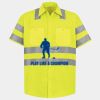 Men's High Visibility Safety Short Sleeve Work Shirt Thumbnail